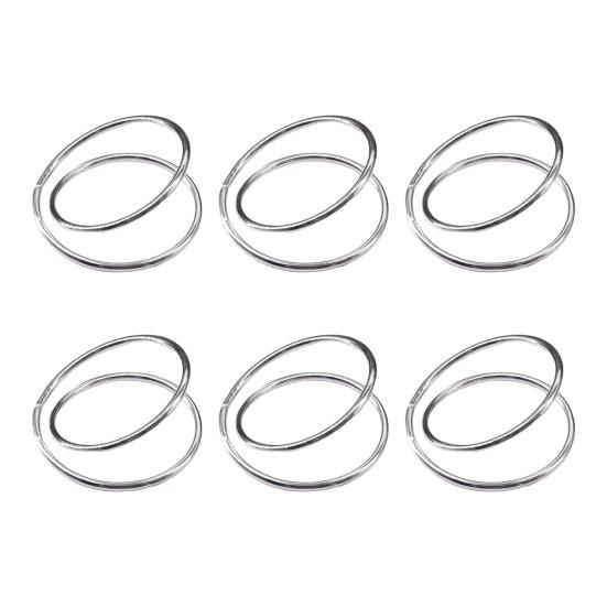 6/12Pcs Golden Napkin Rings Alloy Spiral Design Napkin Holders Buckles Family Dinner Wedding Party Table Decoration