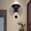 New Watch Living Room Home Wall Hanging Clock Fan Shaped Decorative Hanging Watch Fashionable Creative Hanging Clock 50CM Size