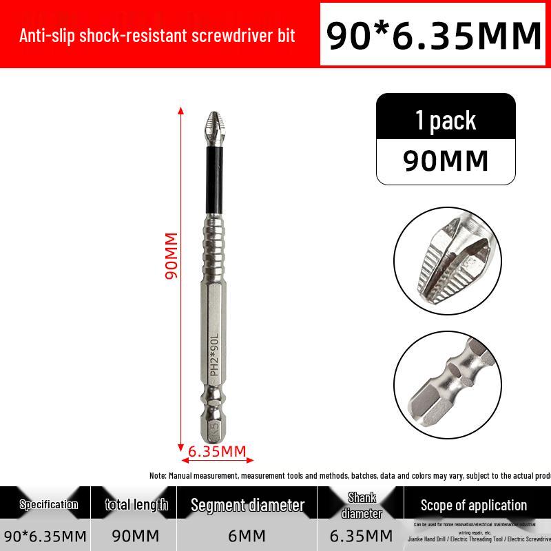 K5 Impact-Resistant Anti-Slip Magnetic Phillips Screwdriver Bit Set for Hand Drill Electric Screwdriver