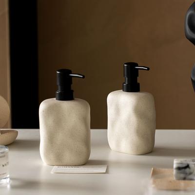 Coarse Pottery Liquid Soap Dispenser Simple Home Soap Dispenser Hand Sanitizer Bath Gel Shampoo PressBottle Bathroom Accessories