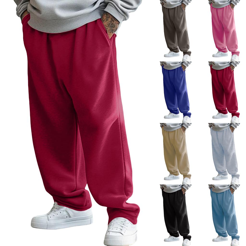 Men's Baggy Sweatpants Wide Leg Sweat Pants With Pockets