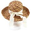 Great HELEN KAMINSKI hat Logo Metal Ribbon Straw Hat Beige Raffia Women Used