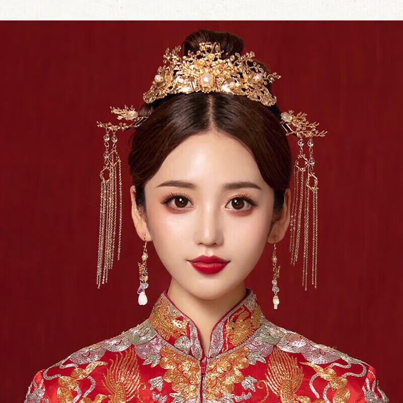 Xiuhe Bridal Headdress & Earring Set