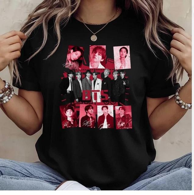 Футболка с концерта BTS World Tour 2026 – Футболка для фанатов K-Pop – Винтажный музыкальный стиль. XL