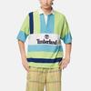 Timberland Logo Color Block Drop Shoulder Short Sleeve Polo Shirt Unisex Tops TB0A6J9YA2S1