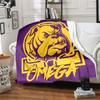 1pc Blanket Omega Psi Phi logo1 Print Design, Lightweight Blanket for Sofa, Bed- Soft &Warm, Gift for All Seasons like Christmas, Halloween