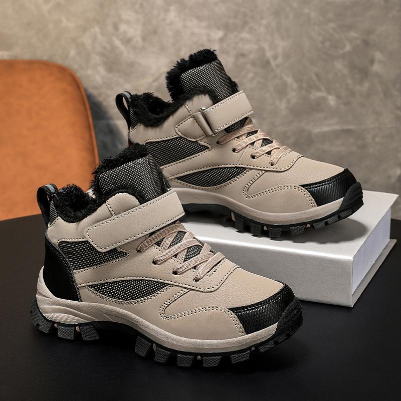 Zimní chlapecké plus sametové teplé venkovní turistické boty bavlněné boty turistické bavlněné boty sněhule
