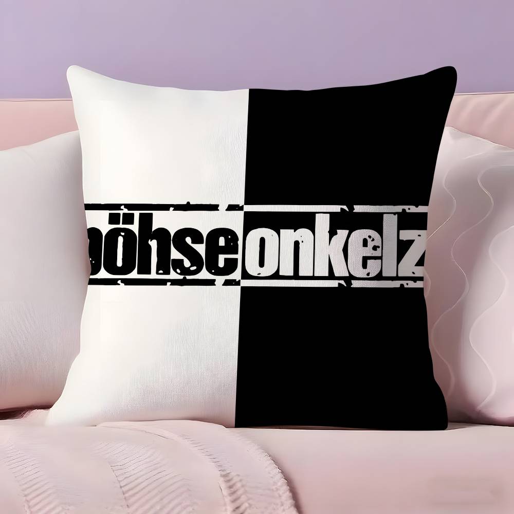 Band B-Bohse O-Onkelz Kissenbezug Ultraweicher Hautfreundlicher Stoff Wolkenähnlicher Komfort & Verdeckter Reißverschluss 12x12Inch