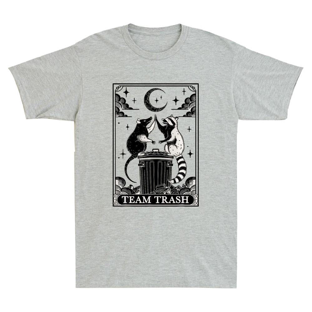 Tarot Card Vintage Team Trash Crescent Moon Opossum Raccoon Retro Unisex's T-Shirt