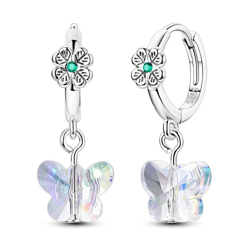 New 925 Silver Hoop Earrings Zircon Irregularity Drop Earring Stud For Original Women Birthday Party Fine Jewelry Gifts