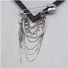 Vintage Chain Tassels Brooch Pin Elegant Alloy Jewelry Accessory for Women Men Retro Styles Multipurpose Decoration
