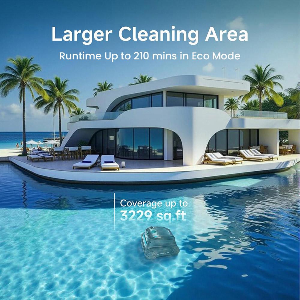 WYBOT S2 Vision Cordless Robotic Pool Cleaner, AI Learning with Vision Camera Navigation, 8-in-1 Cleaning Modes & 6 Path Plans