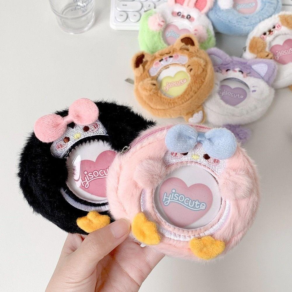 Plush Badge Ita Bag Cartoon Photo Storage Bag Mini Badge Holder Bag  for  Bluetooth Headset