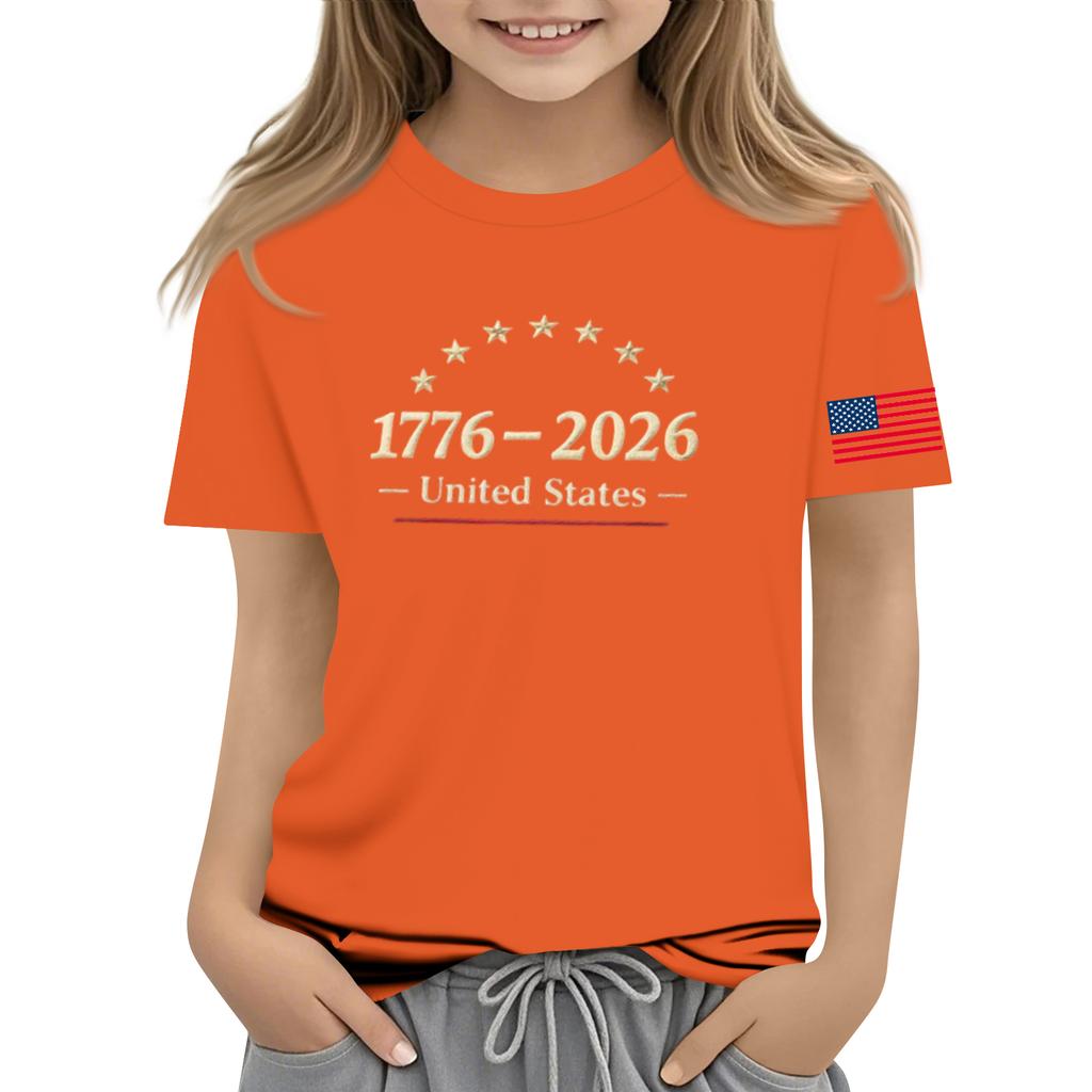 Lässiges Kinder-T-Shirt mit Rundhalsausschnitt, modisches Oberteil