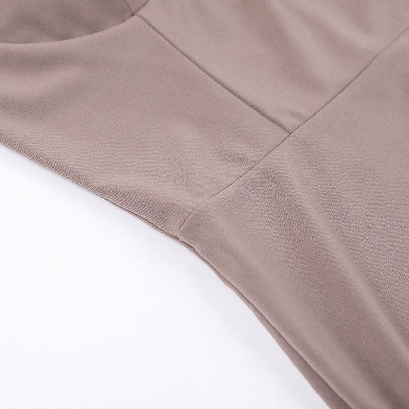 Podzimní dámská móda Dlouhá sukně Sexy pletené šaty bez ramínek ve stylu celebrit, Slim-fit, Temperamentní