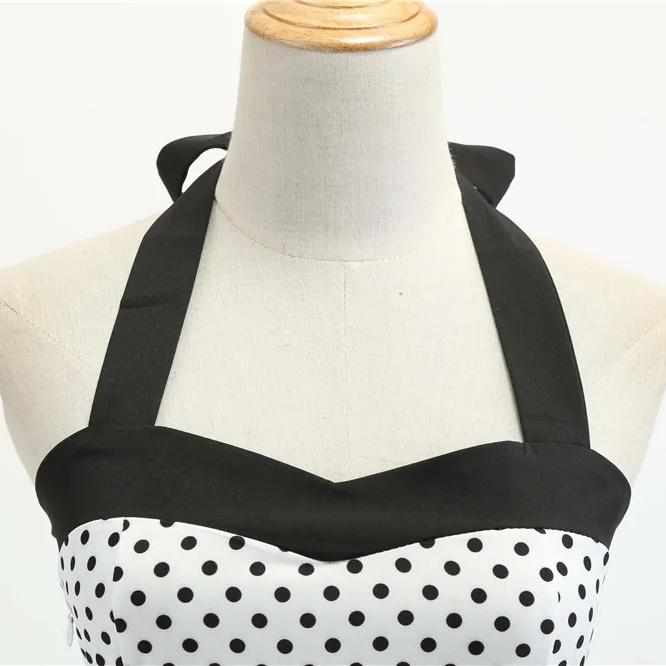 Vintage Dress Women Summer Sexy Polka Dot Print Halter Party Dresses Vestidos Robe Pin Up Rockabilly Y2K Dress