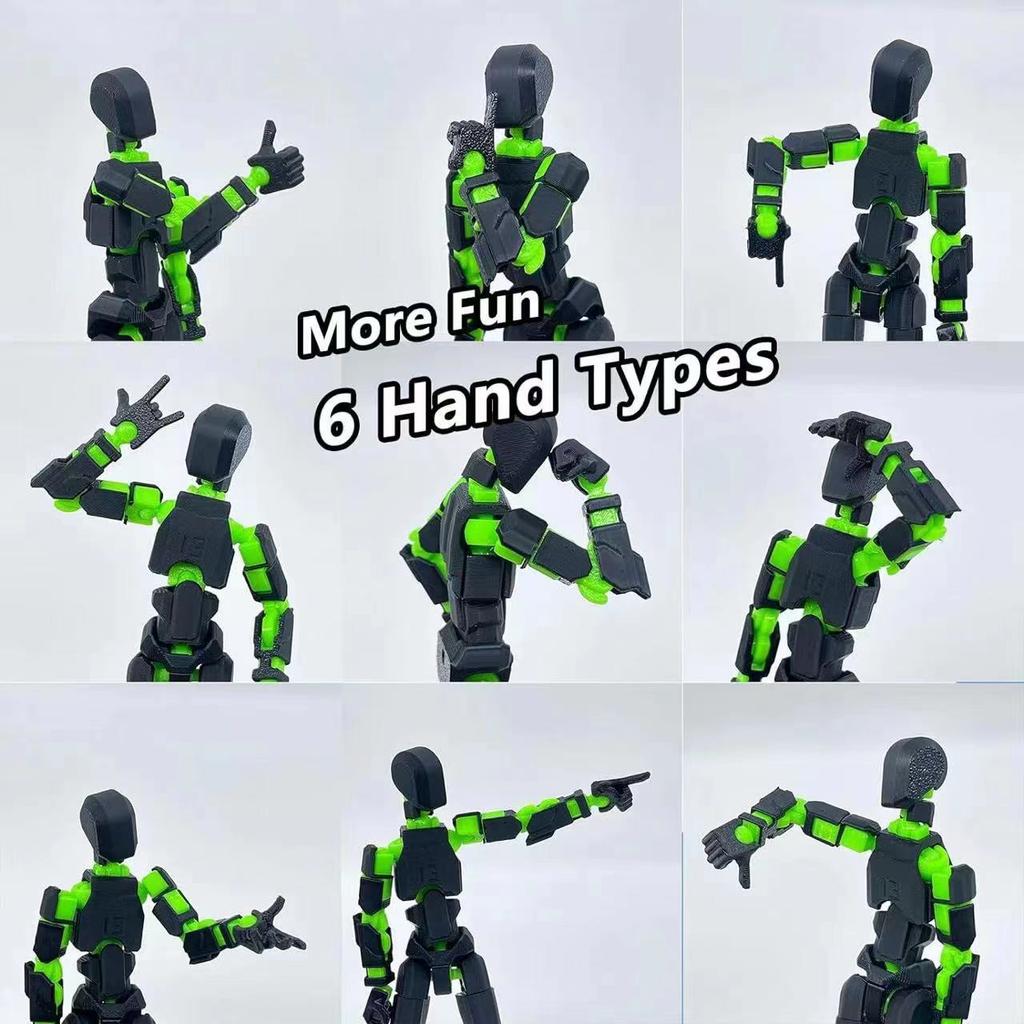 3D Printed Multi-Jointed Titan13 Robot 13 Finish Product T13 Action Figure Set Robot Gift for Collectors Desktop Decorations