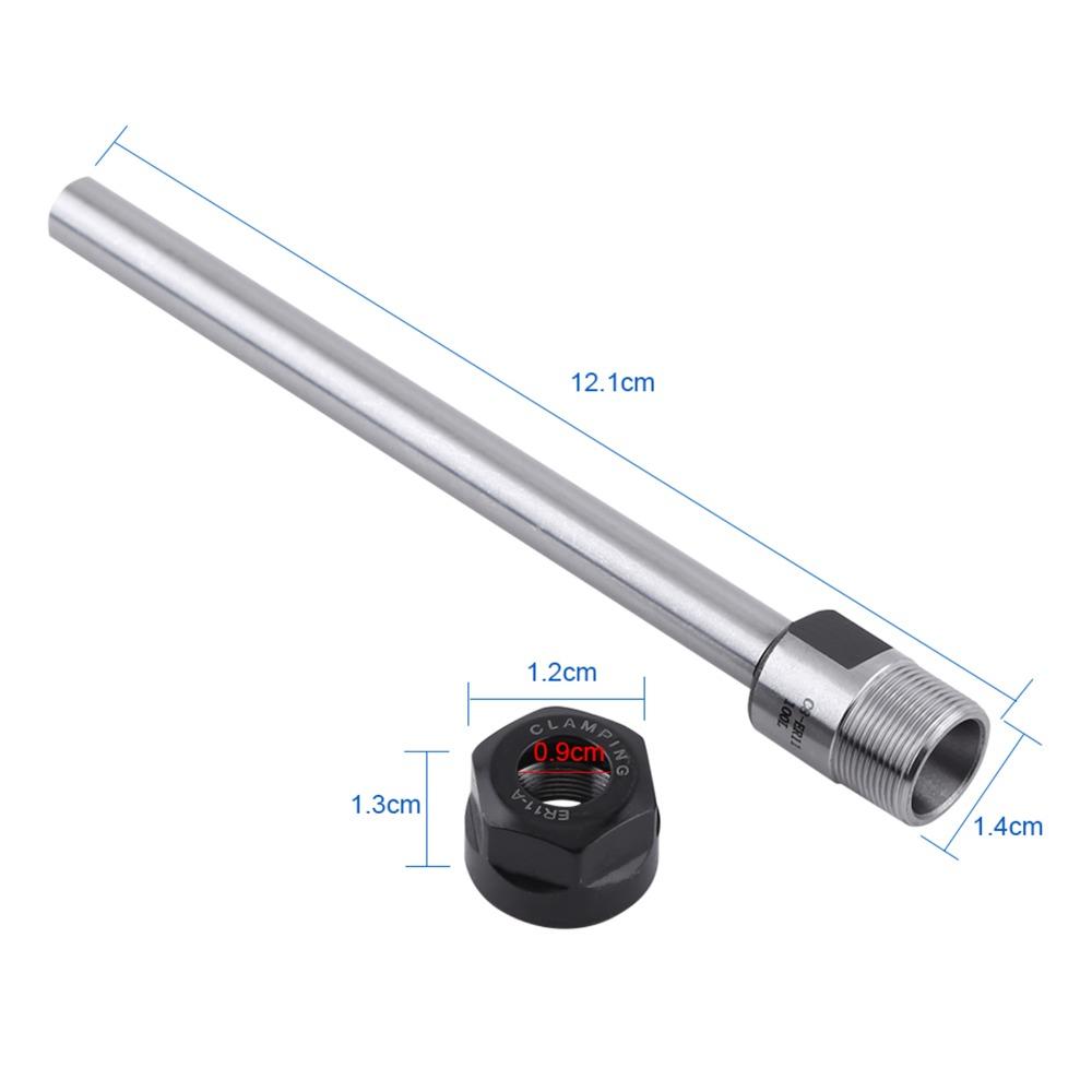 100L Length Collet Chuck Holder Straight Shank Straight Shank Chuck Holde  Lathe Processing