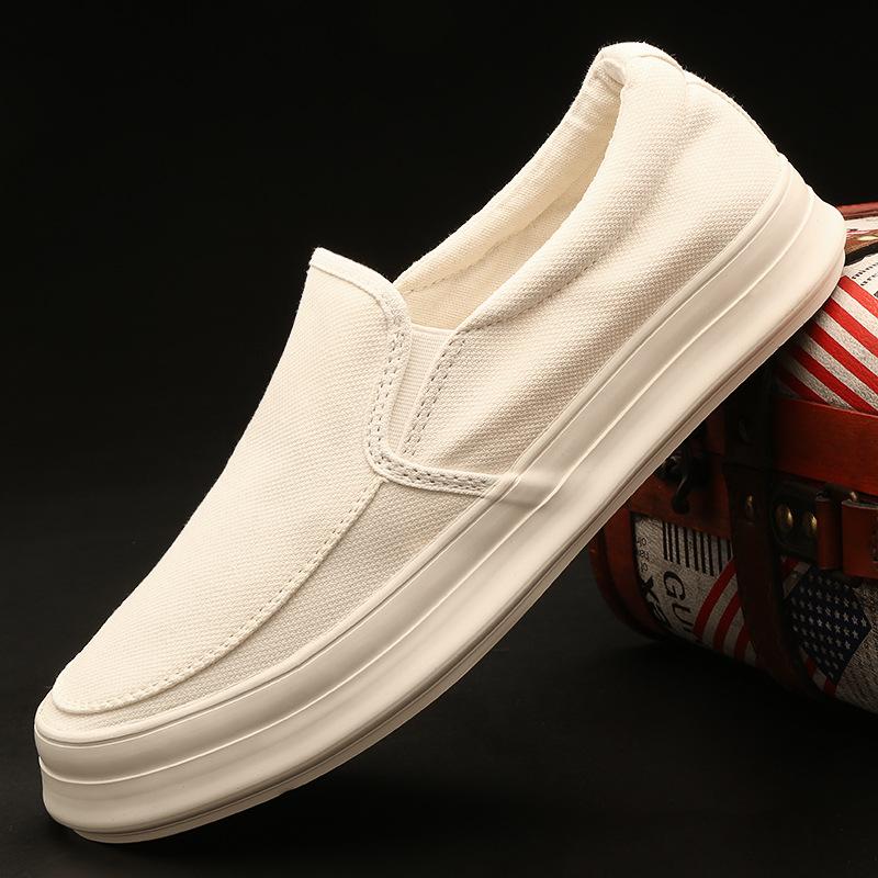

Модная осенняя мужская повседневная парусиновая обувь 2025 Новая дышащая мягкая обувь слипоны для отдыха Мужские лоферы Кроссовки Удобные низкие кроссовки Обувь 46 бежевый