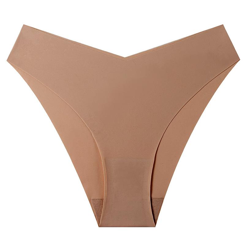 

Plus Size Ladies Spring and Summer Sports Fast Dry Breathable Ice Silk Non Mark Low Waist Triangle Briefs XL