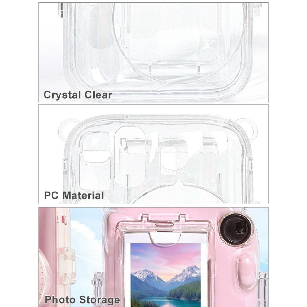 3 In 1 Instant Camera Case With Cartoon Sticker Anti Scratch Protective Cover Adjustable Strap For Fujifilm Instax Mini 13