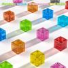 Doloowee 50 PCS Magnetic Blocks, Transparent Magnetic Building Cubes Magnet Blocks for Kids Ages 4-8, STEM Preschool Toys Montessori Sensory Magnet
