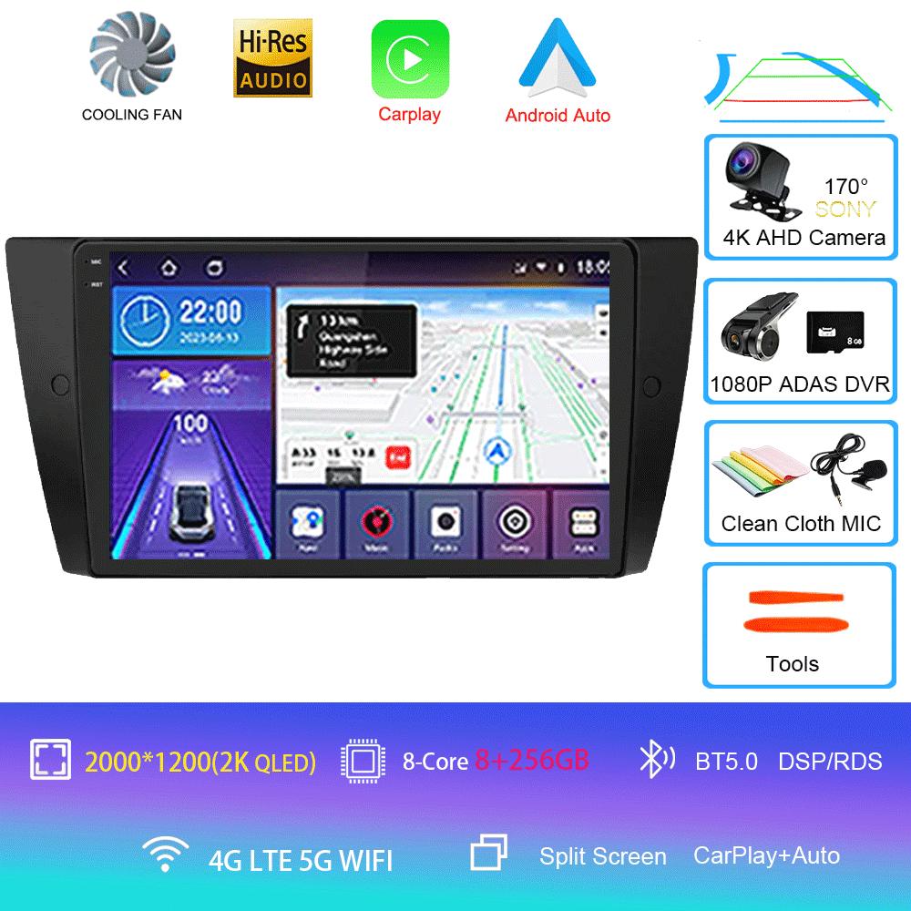 Android14 Carplay Auto For BMW E90 E91 E92 E93 3 Series Multimedia Car Radio Player WIFi+4G No 2din DVD Stereo Head Unit GPS DSP