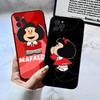 Hot Mafalda Black Silicone TPU Phone Case For Iphone17 Air 16 15 14 13 12 Pro 11 Pro Max Plus Protective Lens Cover Case