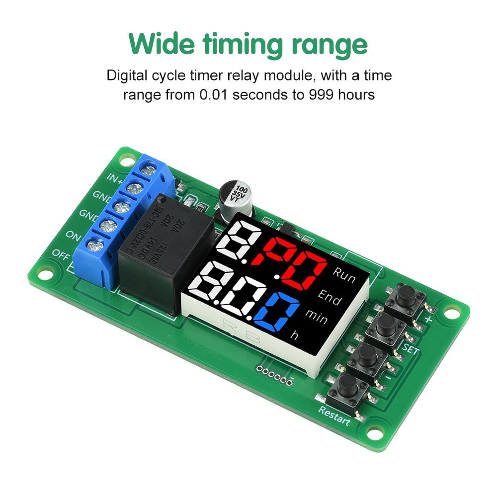 T2101 DC 12V Programmable Timer Controller - Dual-Mode Single-Channel Delay Relay Module with Direct Output