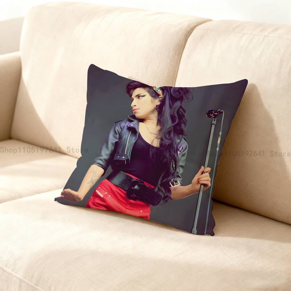 A-Amy W-Winehouse Kissenbezug für Sofa Dekor Auto Büro Raum Druck Kissenhülle Dekorationen Und Schutz
