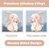 New 2026 Easter Bunny Egg Static Cling Window Stickers Decorative Window Decals for Glass Home Easter Decor Wall Clings Shop Window Glass