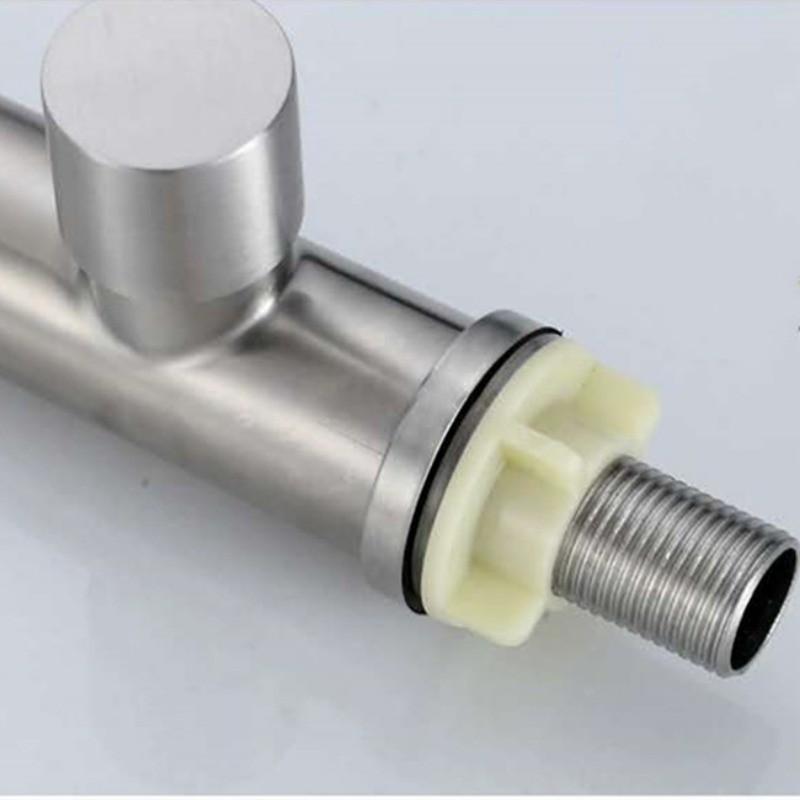 Household Sink Single Cold Water Tap Kitchen Silicone Tube Faucet Stainless Steel Universal Rotating Faucet