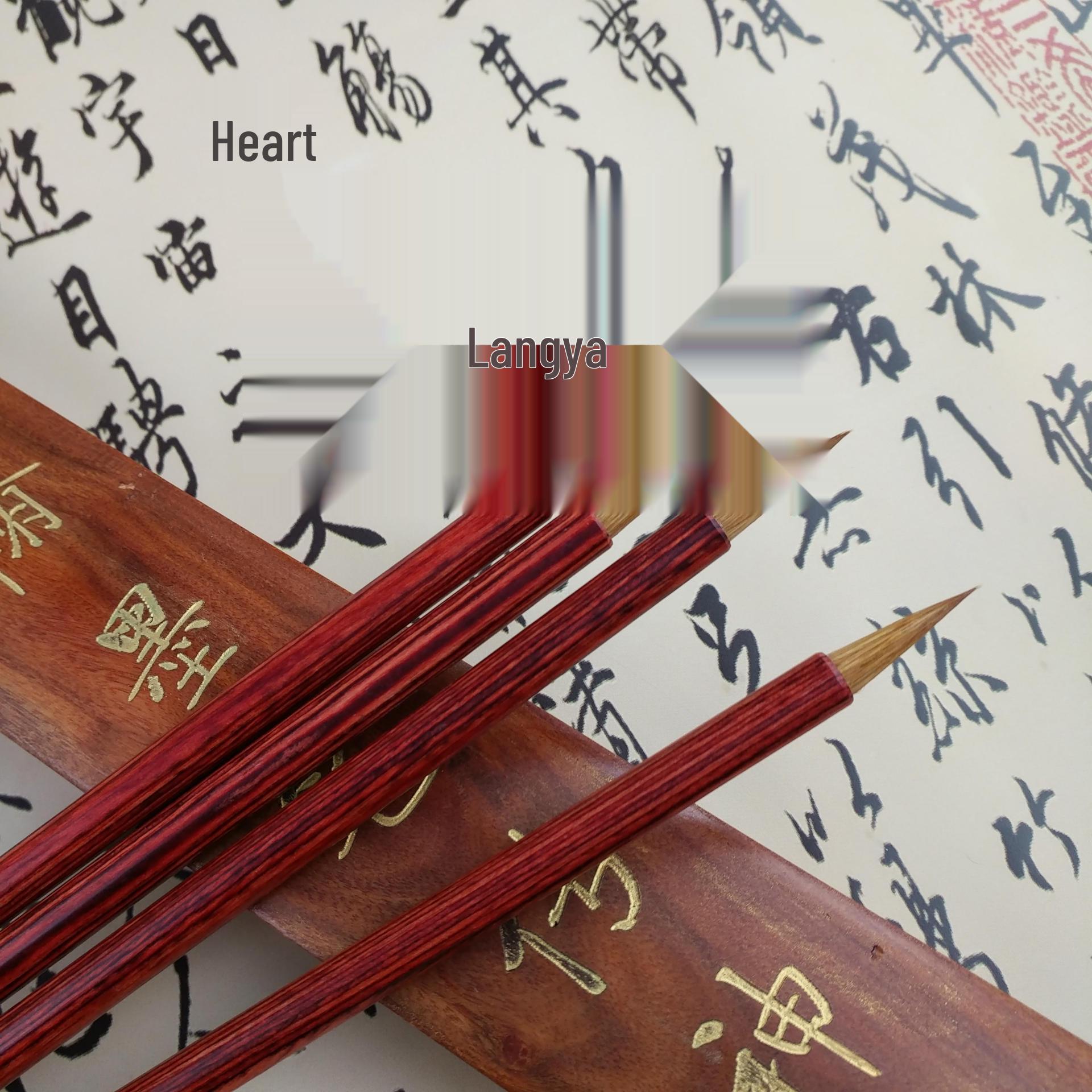 

Rosewood Fly Head Wolf Hair Calligraphy Brush - Ideal for Adults, Copying Sutras, Writing Scrolls, Students, Beginners, Four Treasures of the Study.