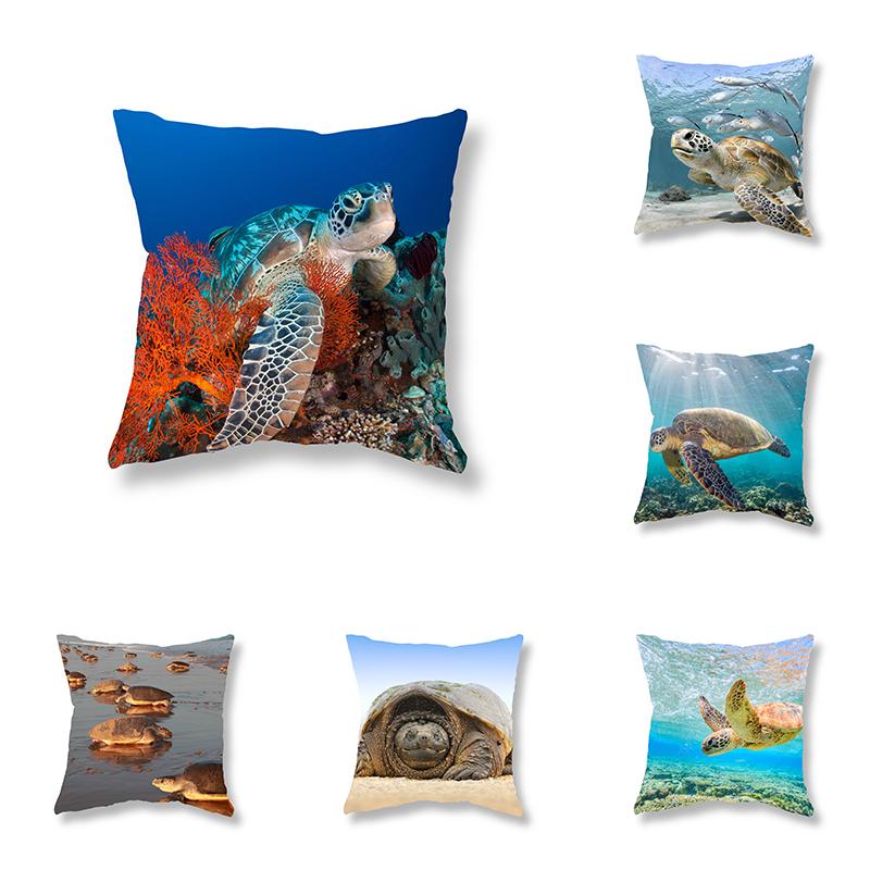 

Черепаха Черепаха Наволочка Диван Украшение Офис Игровой Стул Подушка Чехол Комната Прикроватная Домашний Декор Наволочка 45x45см
