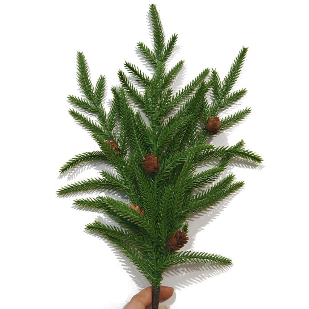 Christmas Tree Fake Pine Cone Green Simulation Pine Needle Artificial Pine Branch  New Year