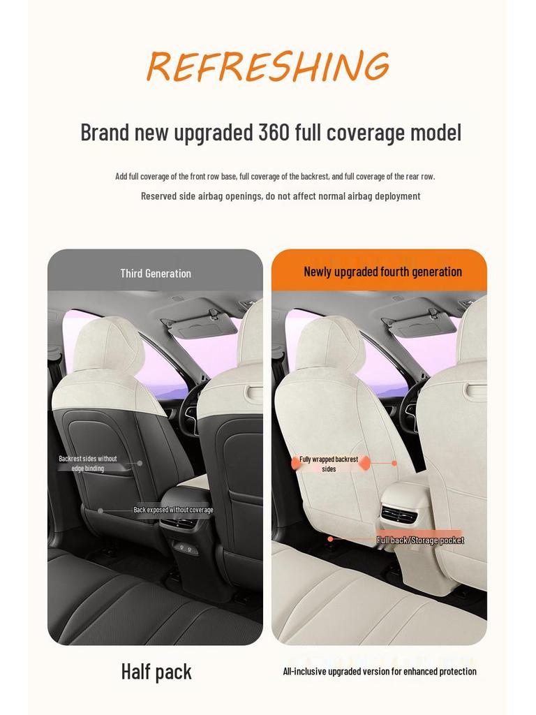 Shangjie H5 Suede Perforated All-Season Car Seat Cushion Cover