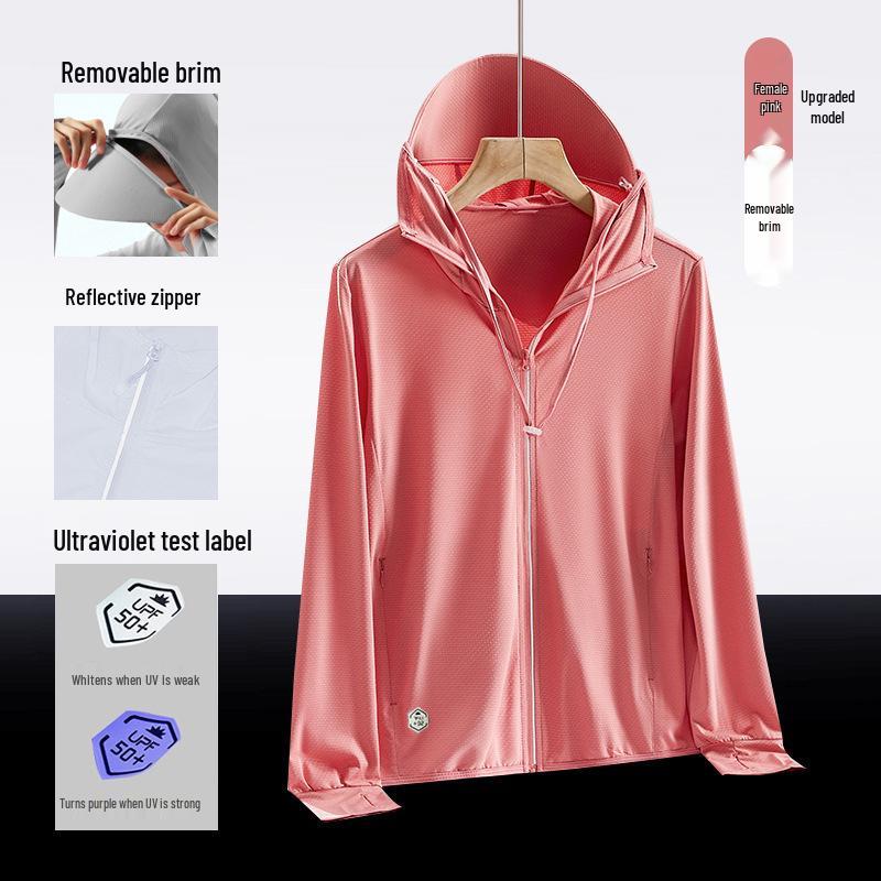 Unisex Quick-Dry Anti-UV Ice Silk Sun Protection with Detachable Brim for Fishing