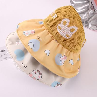 Children's Sun Hat with UV Protection Summer Large Brim Insulation Cloth Sun Protection Empty Top Hat Outdoor Sun Hat, Thin Design