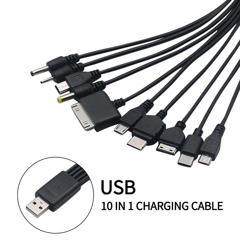 Kabel USB Wielofunkcyjny 10 w 1 Uniwersalny Kabel do Ładowania Telefonu Kabel USB do Wielu Portów Ładowania Przewód Dla Ładowarki Samsung Nokia