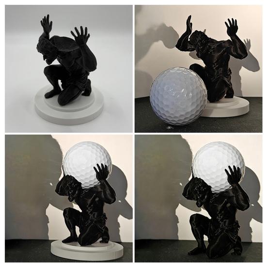 3D Printed Golf Ball Display Stand Single Golf Ball Holder Myth Man Ball Stand for Desk Bookshelf Bookcase Shelf Mantel Decor