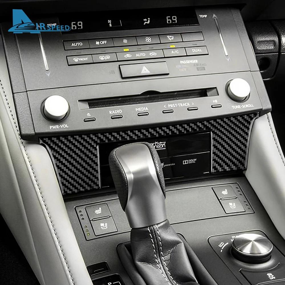 Real Soft Carbon Fiber Sticker For Lexus RC300 RC350 RC200T 2015 2016 2017 2018 2019 2020 2021 2022 Center Console Interior Trim