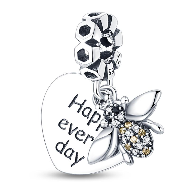 Charm Copper Cute Bee Honey Theme Collection Pendant For 3Mm Original Bracelet Necklace Women Luxury Diy Fine Jewelry Gift