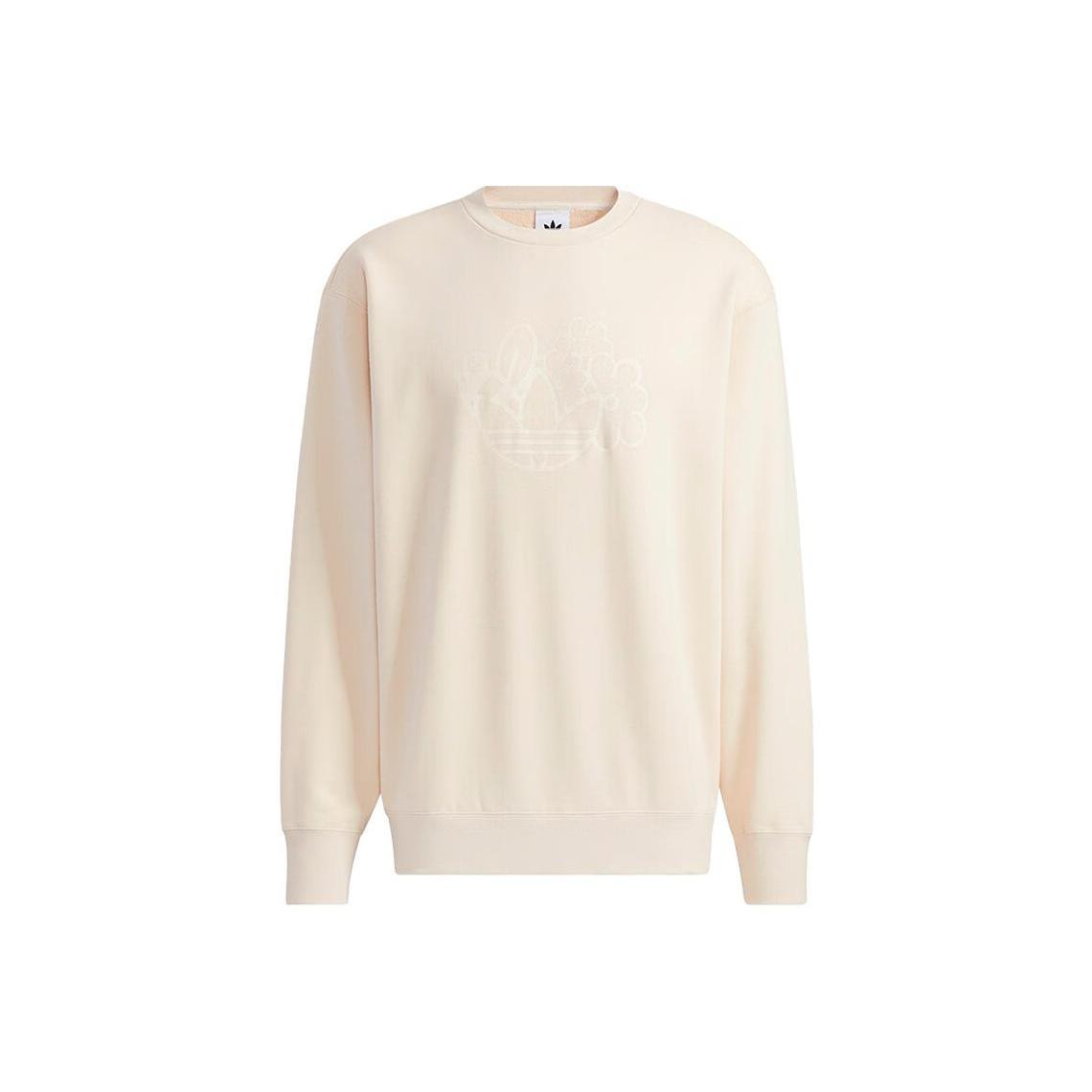 Adidas Sweatshirts Men s Ivory Crew Neck Moderate Other HB6867 XS