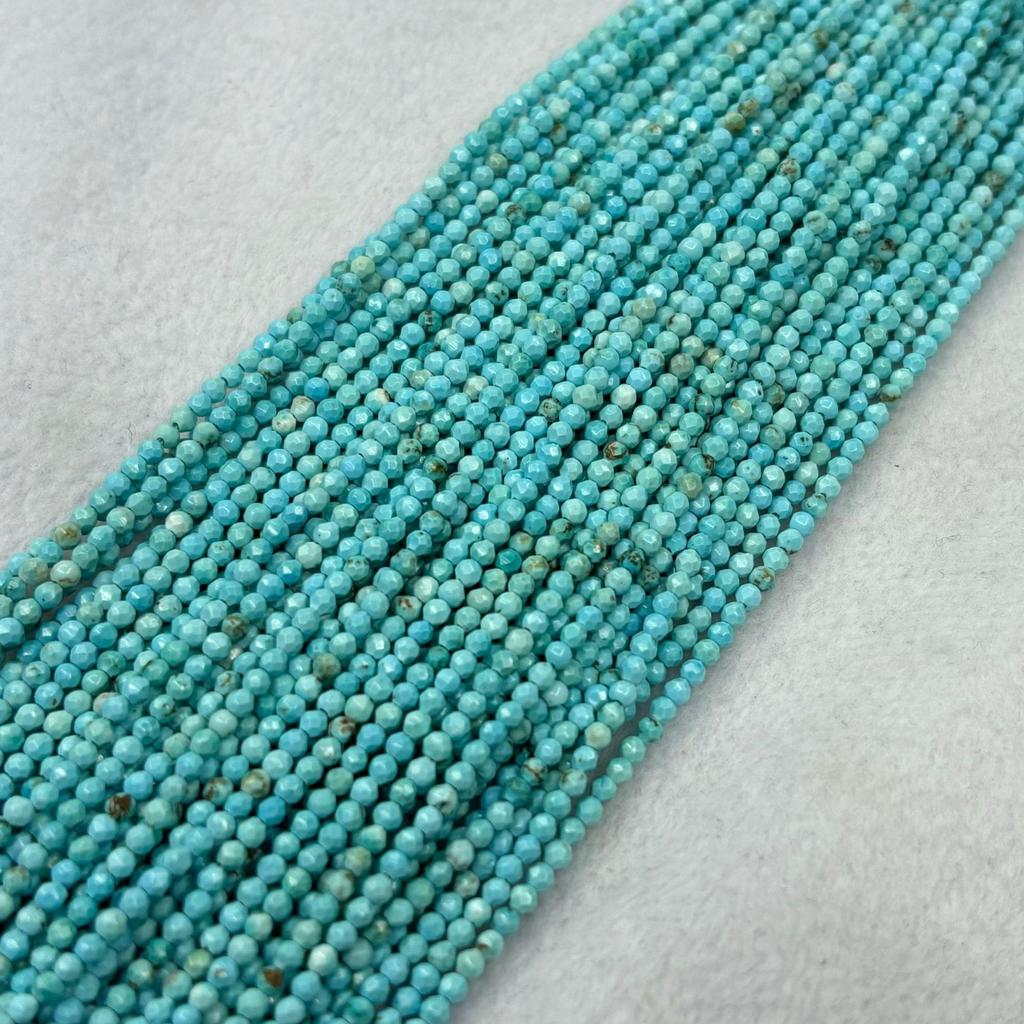 Mini Cuentas Turquesas y Blancas para Joyería DIY: Cuentas Redondas para Collares y Pulseras