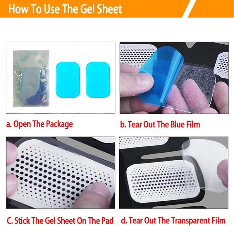 100Pcs Abs Stimulator Gel Pads Replacement Gel Stickers Hydrogel For EMS Muscle Training Massager ABS Abdominal Trainer
