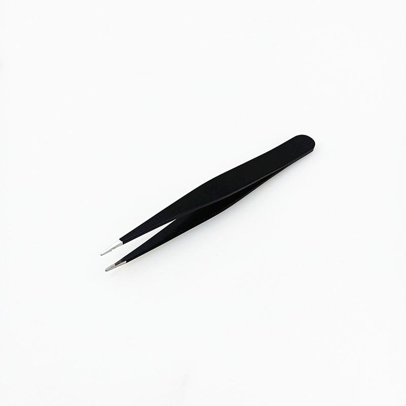 Eyebrow Clip Stainless Steel Beauty Tool Black Flat Mouth Non-slip Oblique Eyebrow Clip Eyebrow Trimmer Tweezers