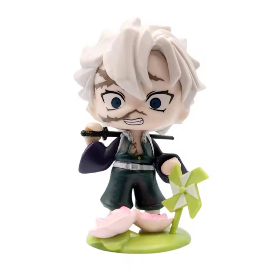 YENİ Q Posket Figür  Demon Slayer Mini Figür 5 Adet 10 Adet 12 Adet 15 Adet Setler Kimetsu No Yaiba Küçük PVC Bebekler Masaüstü kutusu