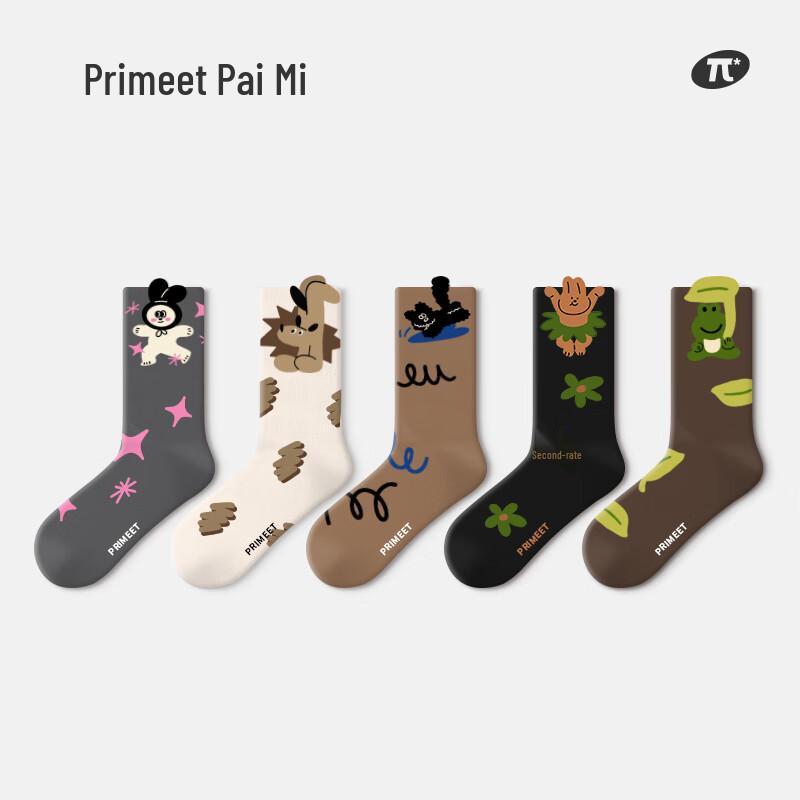 PRIMEET Women s Cartoon Mid-Calf Socks One Size (EU 36-39)