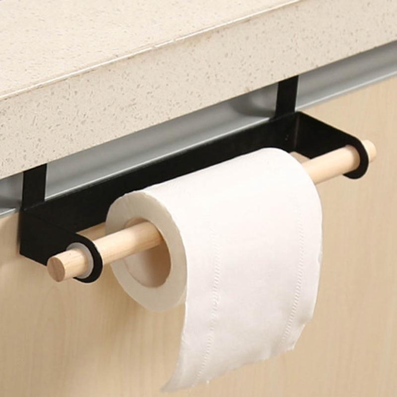 Holz Taschentuchhalter Über Tür Schrank Papierrollenständer Handtuchhalter Heimorganisationswerkzeuge Badezimmer Küchenhelfer Handtuchständer