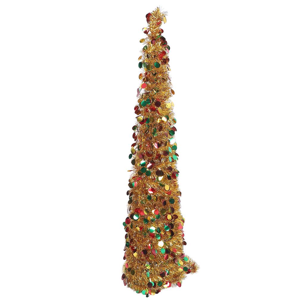 1,5m PET Faltbarer Künstlicher Weihnachtsbaum Pailletten Up Weihnachtsbaum für Heim-Feiertagsdekoration